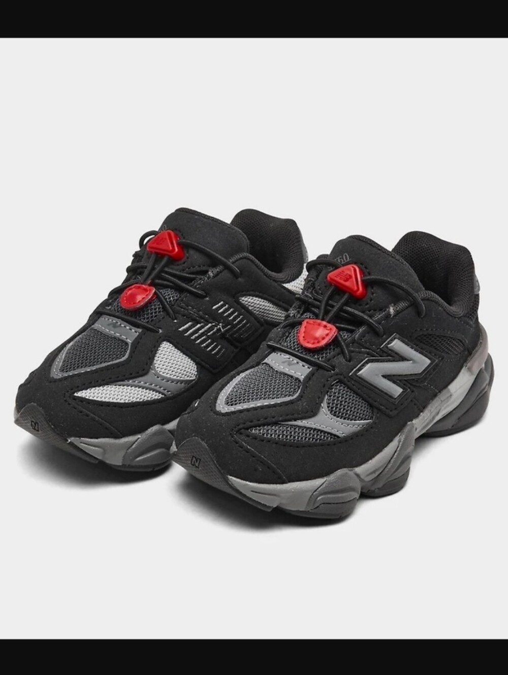 New Balance 9060 Casual Shoes 8 Toddler Black Gray Sneakers Y2k Boys Casual
